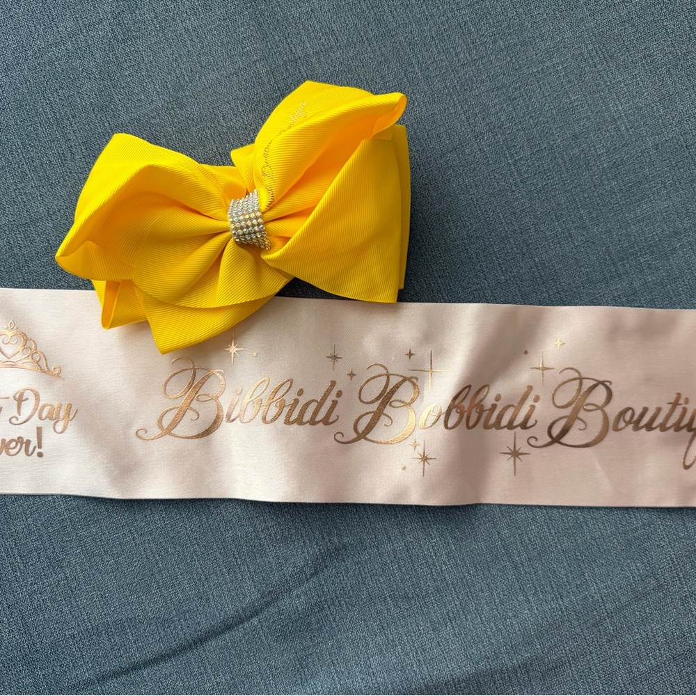 Disney Bibbidi Bobbidi Boutique Yellow Bow (Discontinued) and Sash